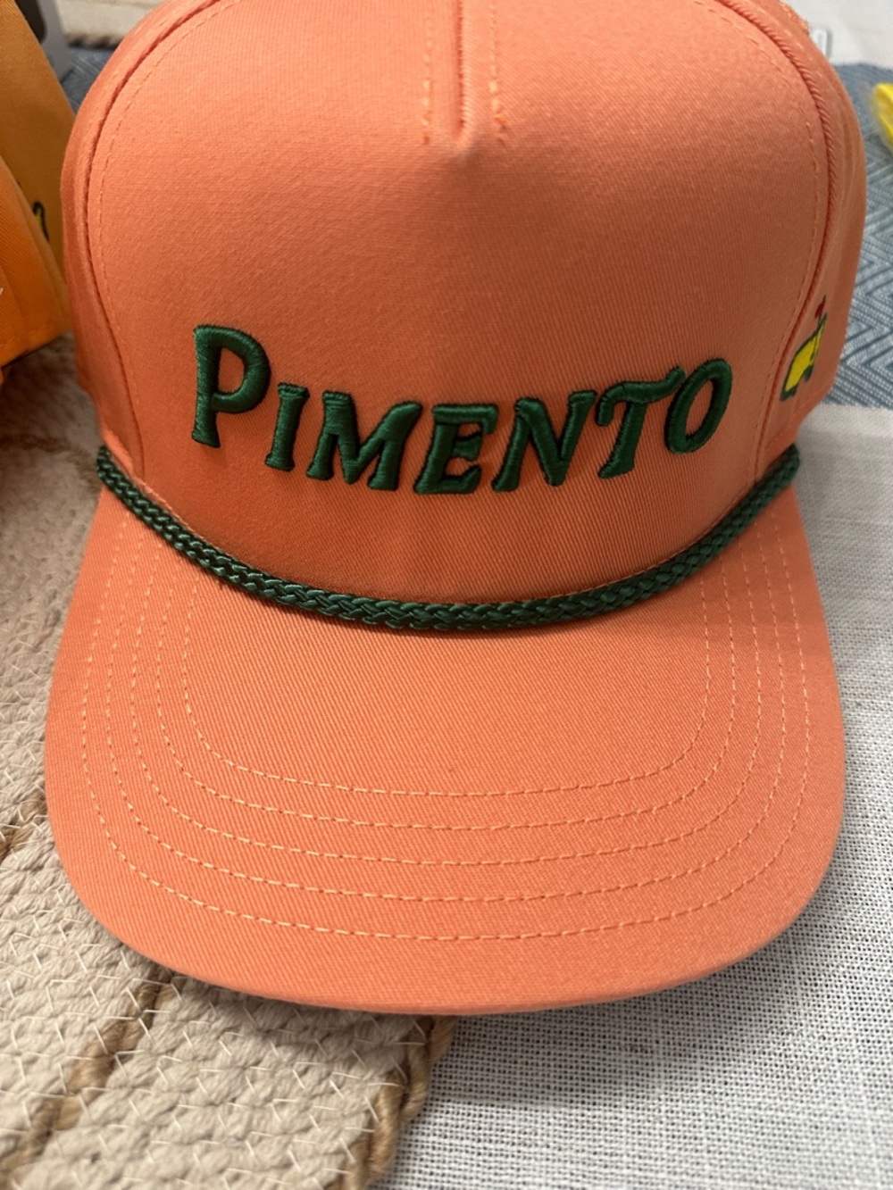 Masters Orange Pimento Rope-Trim Snapback Hat